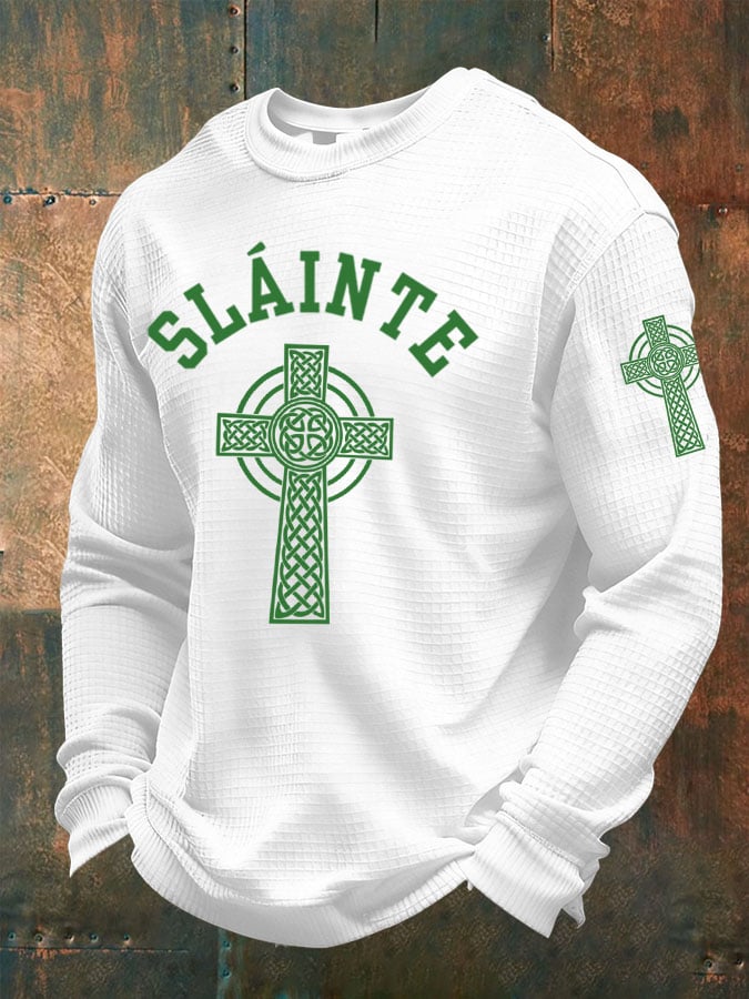 Camiseta St. Patrick's Day estampado Waffle para hombre