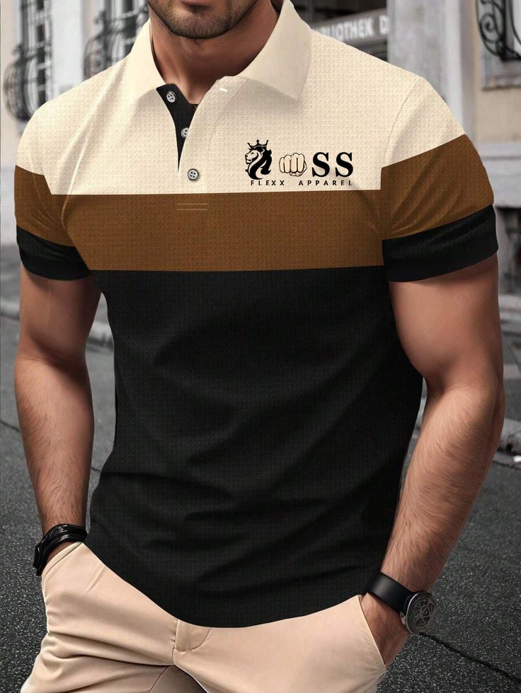 Camisa polo Men' ejecutivo Waffle estampado