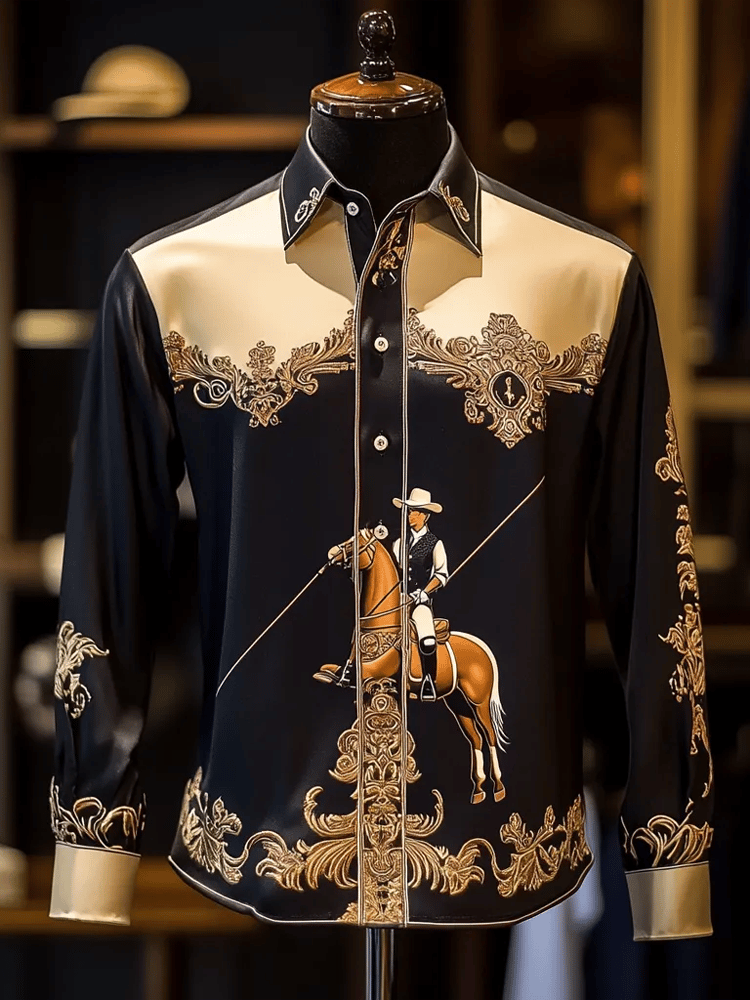 Camisa de lujo ejecutivo de manga larga para hombre