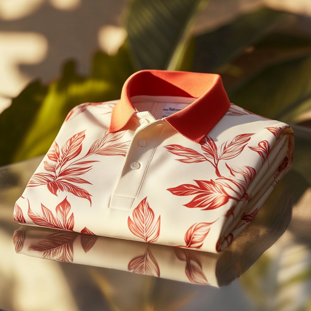 Camisa polo ejecutivo casual estampado Button de manga corta para hombre