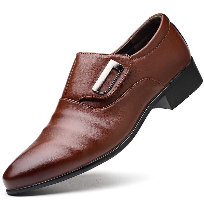 Mocasines ejecutivo formal casual Pointed Toe Faux cuero zapatos para hombre