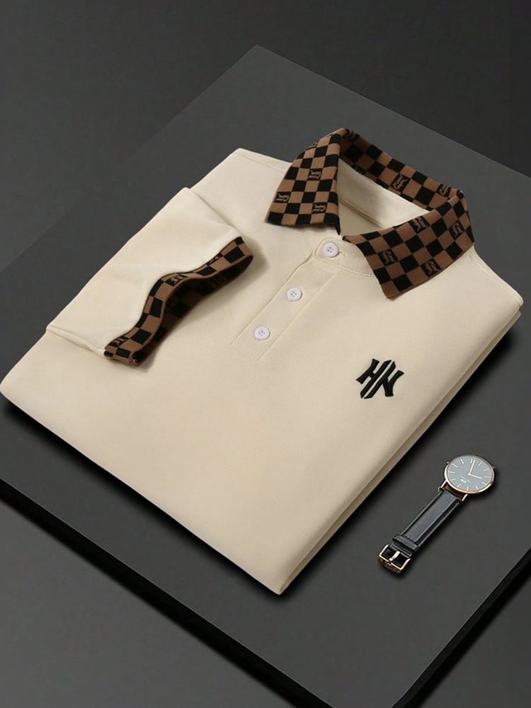 Camisa polo ejecutivo casual Button de manga corta para hombre
