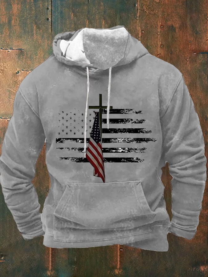 Sudadera casual estampado de manga larga Hooded para hombre