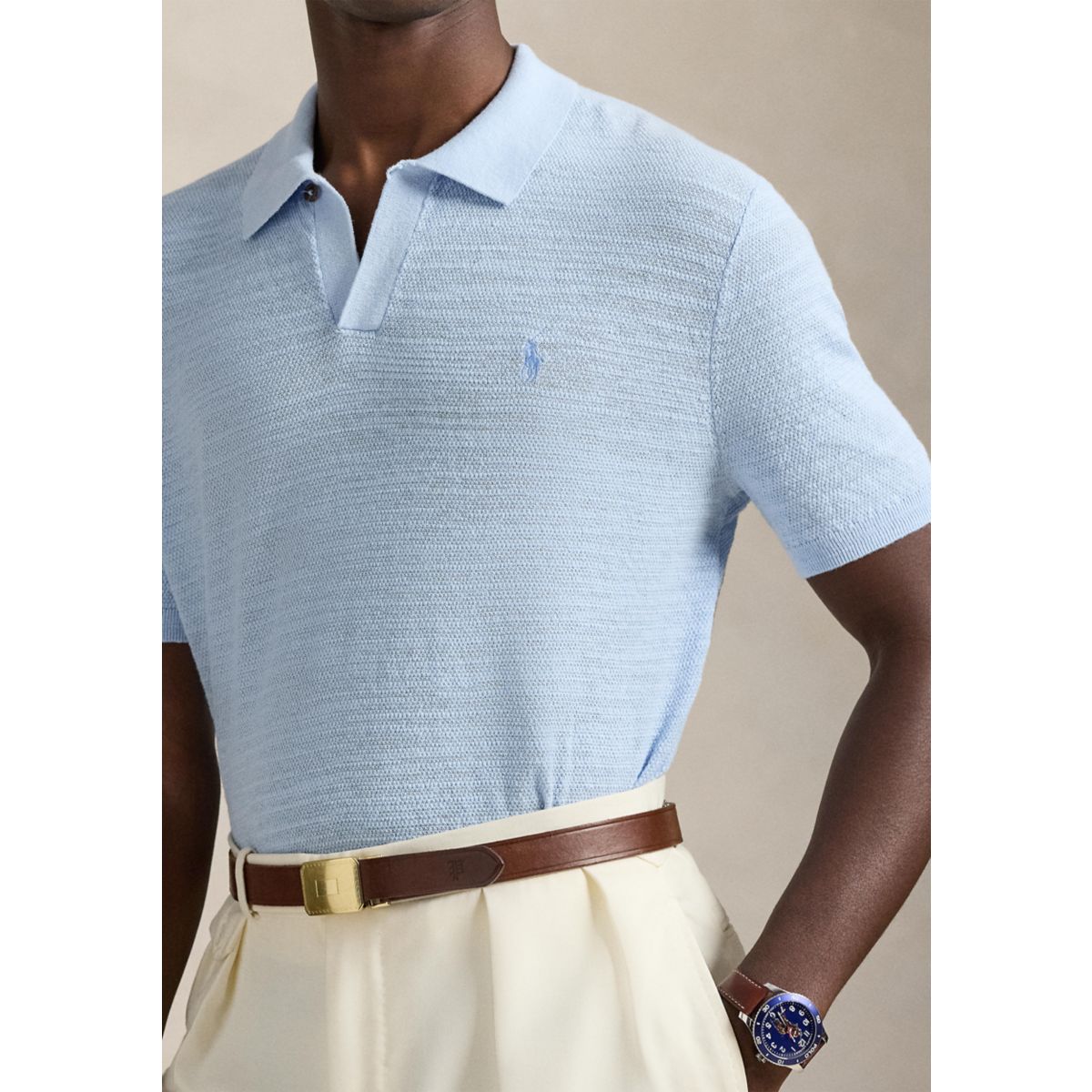 Textured Cotton-Linen Sweater - 3