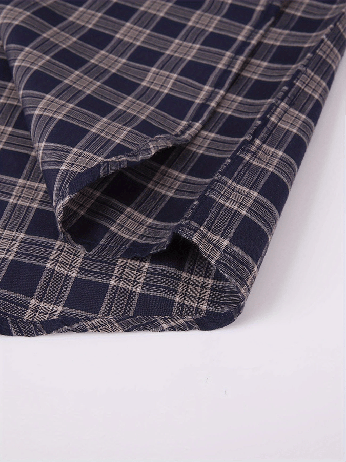 Camisa a cuadros ejecutivo casual para hombre