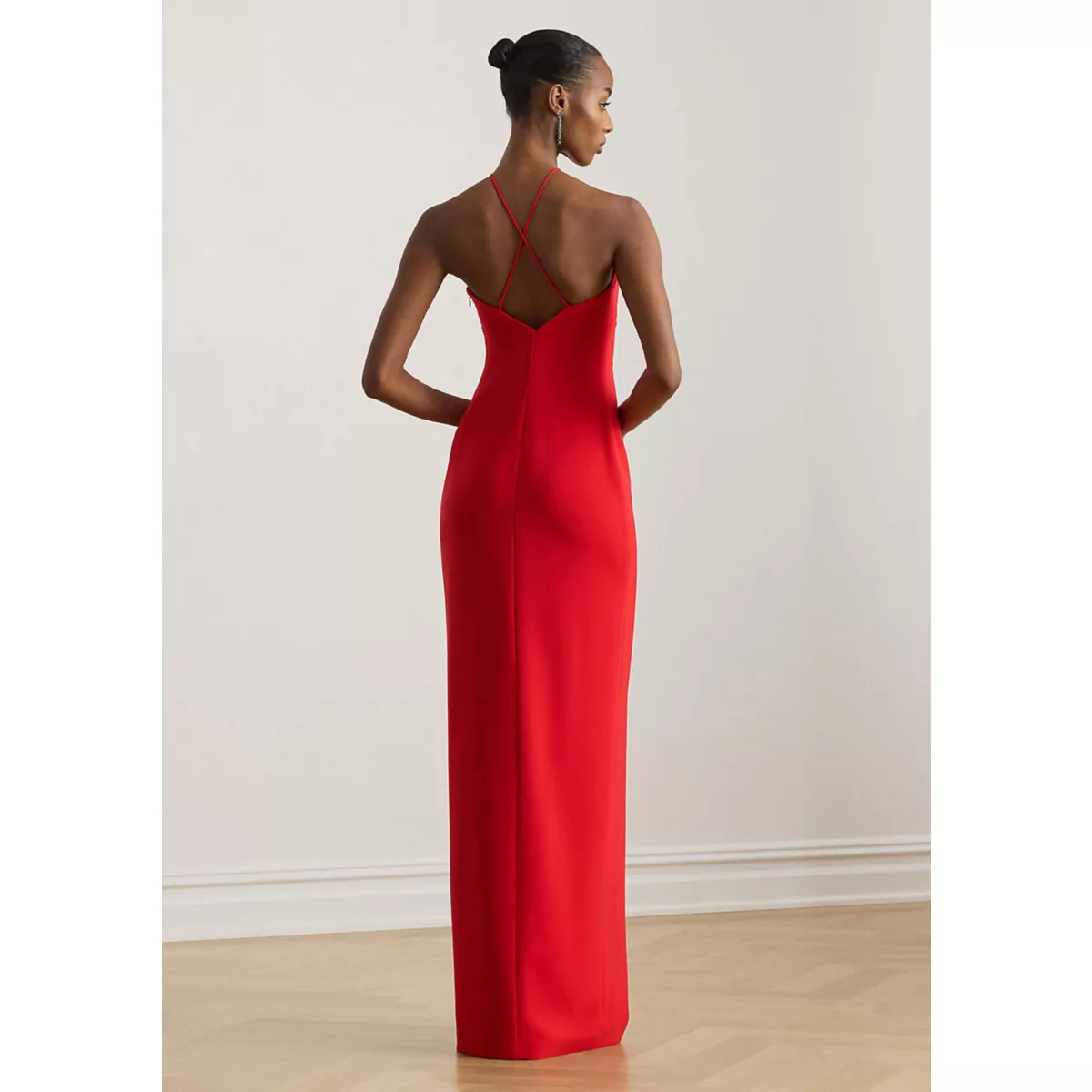 Double-Faced Crepe Halter Gown - 2