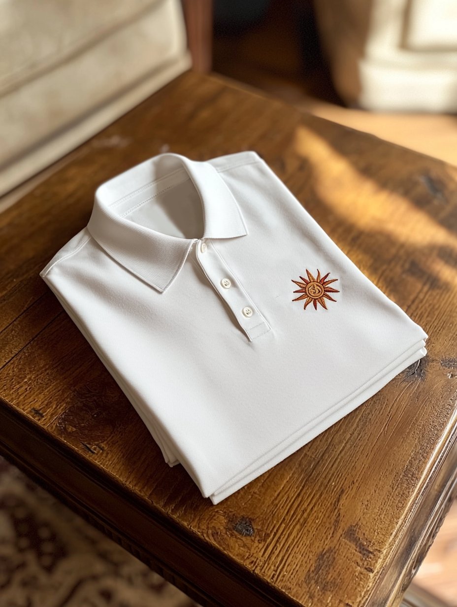 Camisa polo ejecutivo casual Sun Statement Button de manga corta para hombre