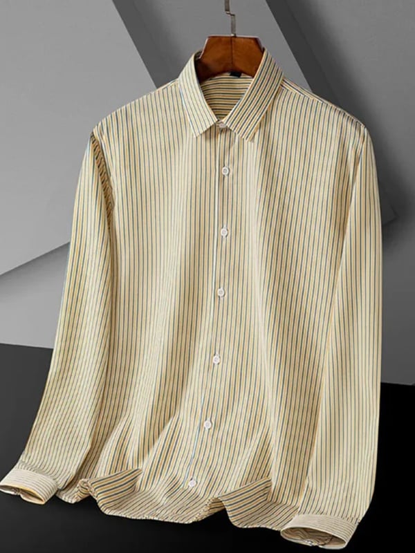 Camisa a cuadros ejecutivo de manga larga para hombre
