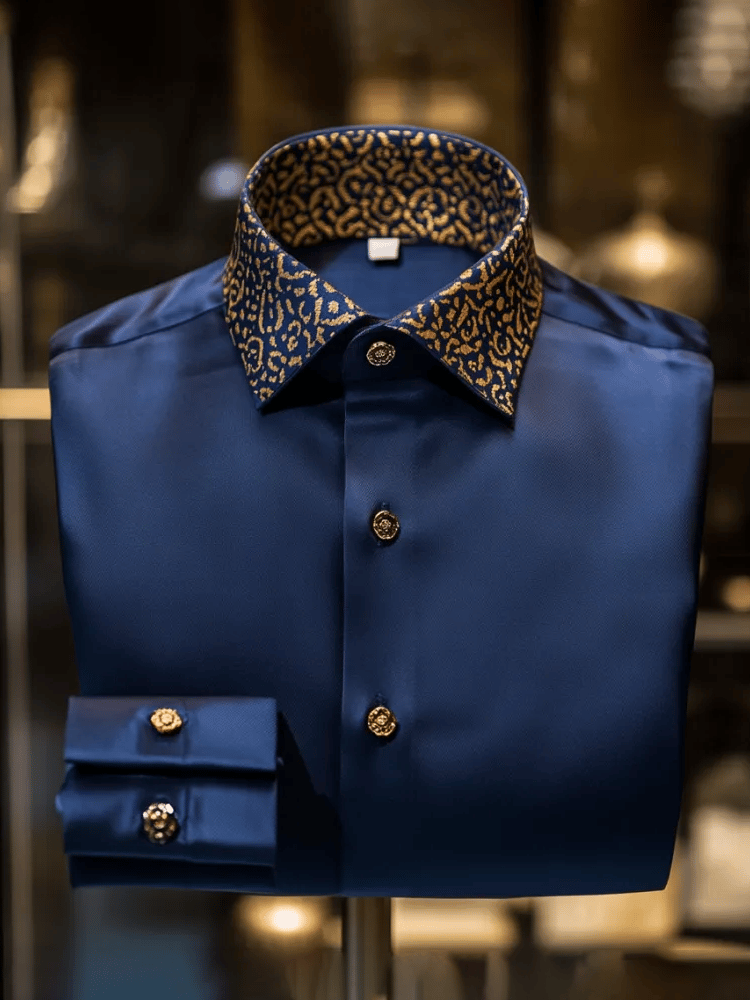 Camisa de lujo ejecutivo de manga larga para hombre