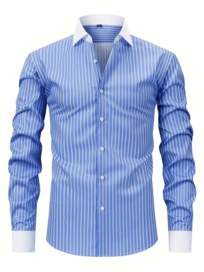 Camisa retro Abstract Art estampado Comfortable ejecutivo Style para hombre