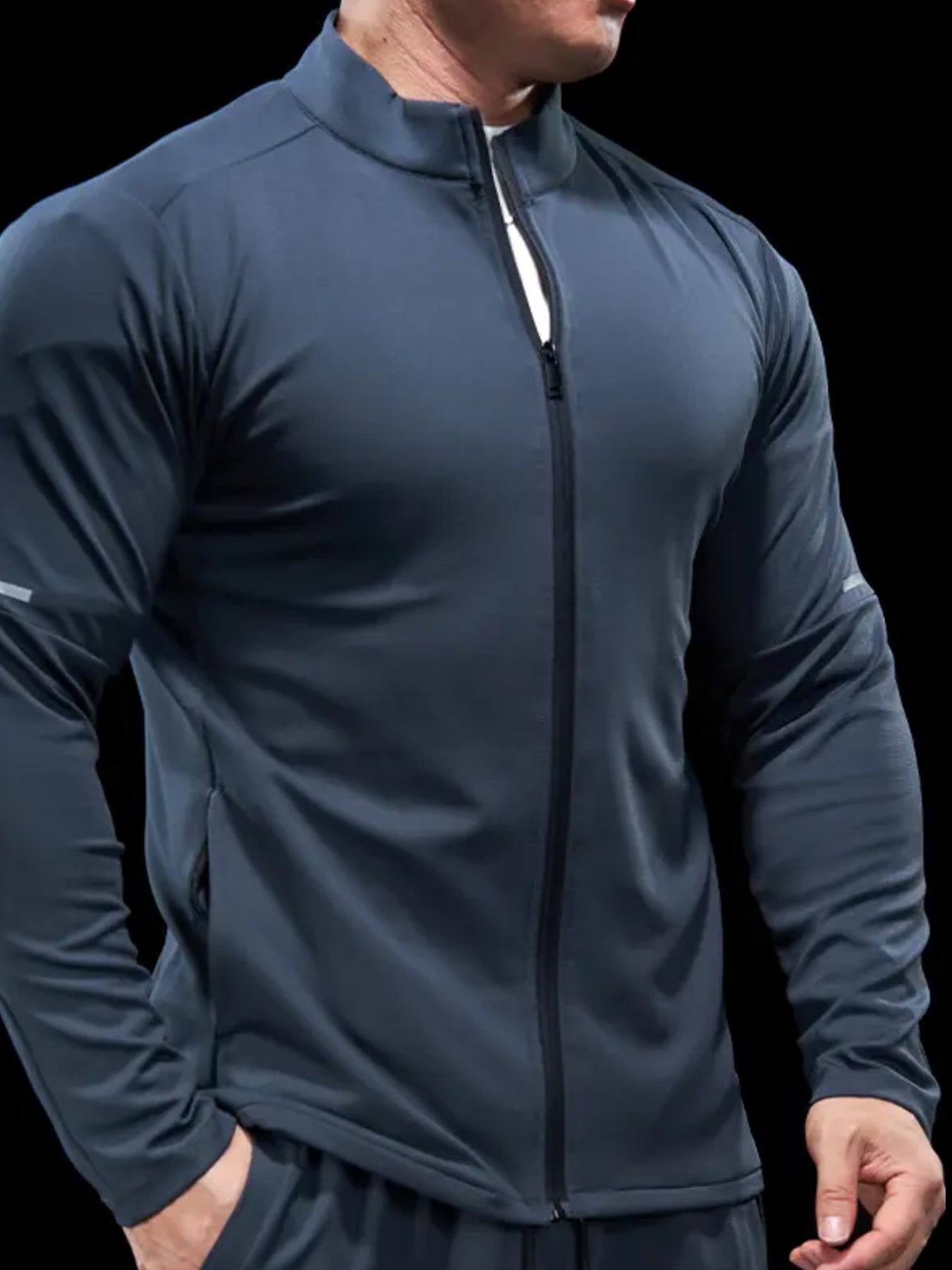 Chaqueta SmoothBlend Quick Dry Stand cuello Sports Fitness