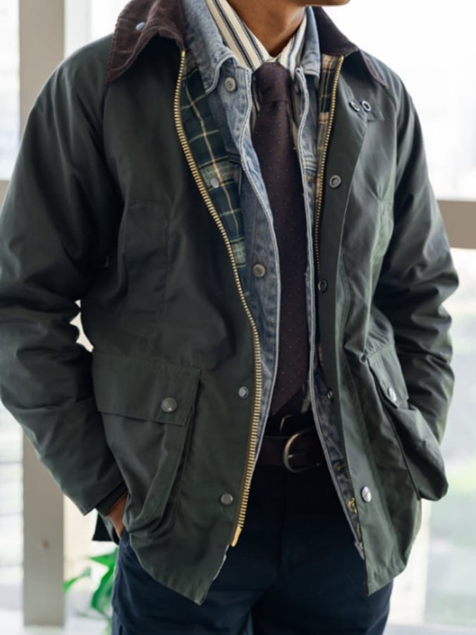 Chaqueta vintage Western Wax para hombre