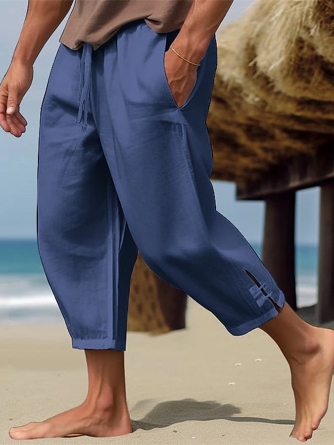 Pantalón de color sólido Resort casual para hombre