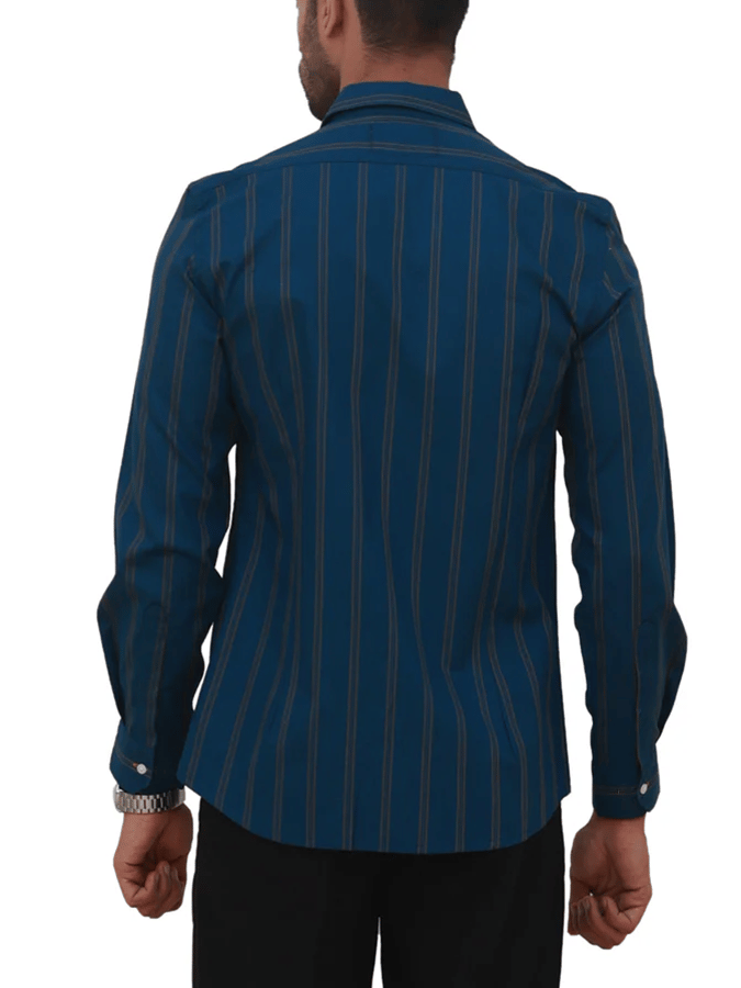 Camisa a rayas ejecutivo casual para hombre