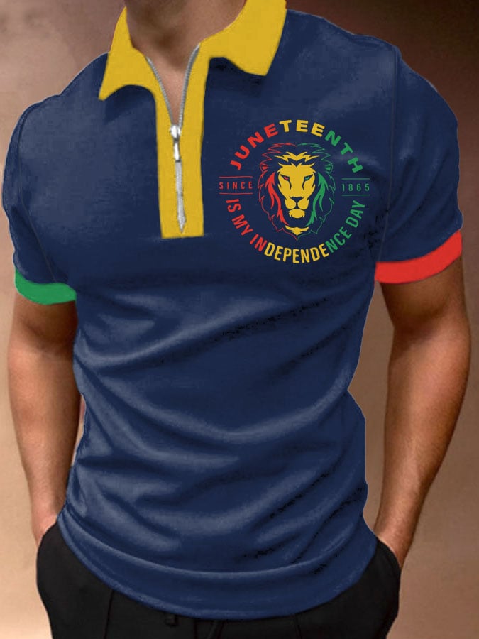 Camisa polo Juneteenth Is My Independence Day Since 1865 estampado para hombre
