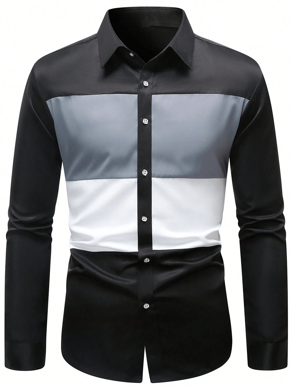 Camisa ejecutivo casual de manga larga para hombre