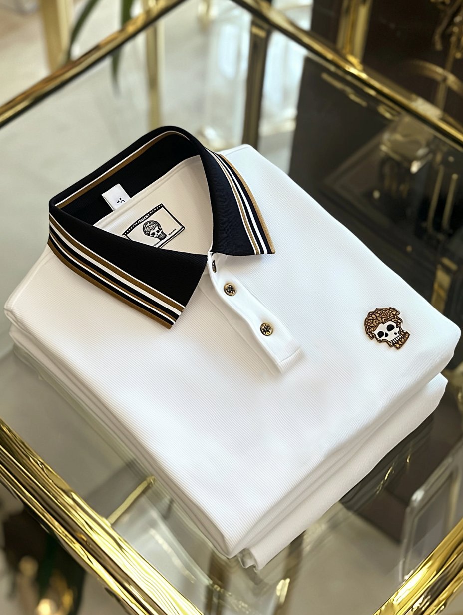 Camisa polo ejecutivo casual Button de manga corta para hombre
