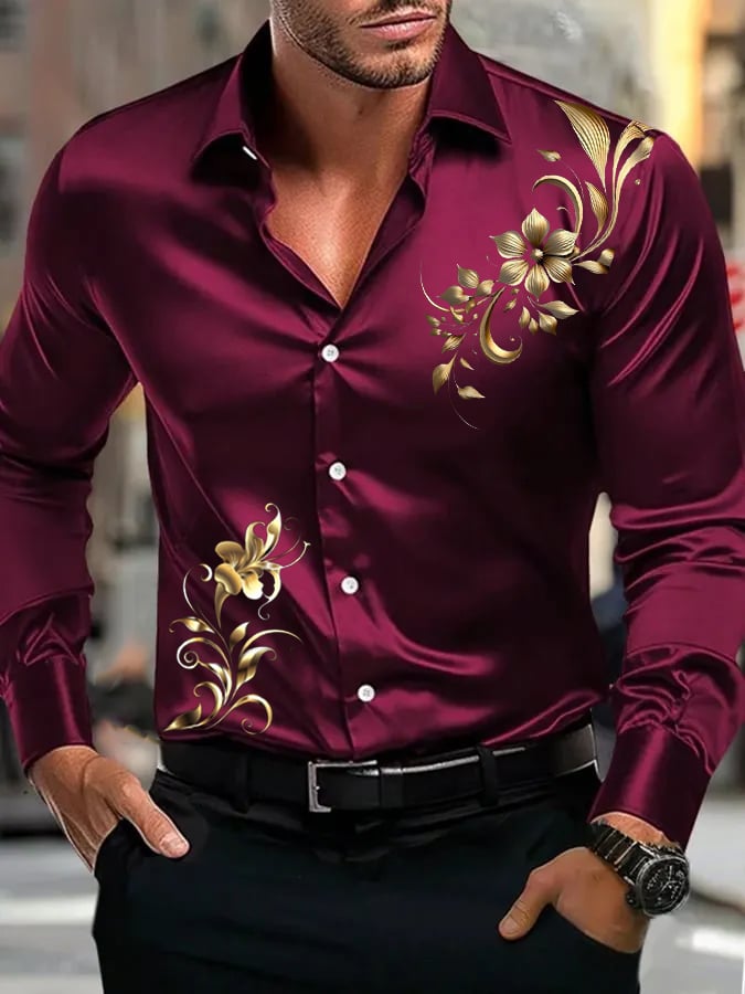 Camisa ejecutivo de lujo de manga larga para hombre