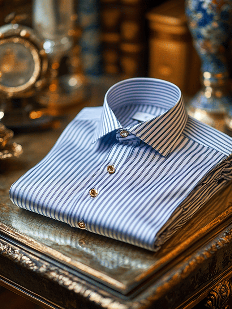 para hombre de lujo ejecutivo a rayas de manga larga camisa