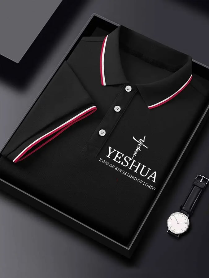 Camisa polo “Yeshua King OF Kings Lord Of Lords�?estampado para hombre