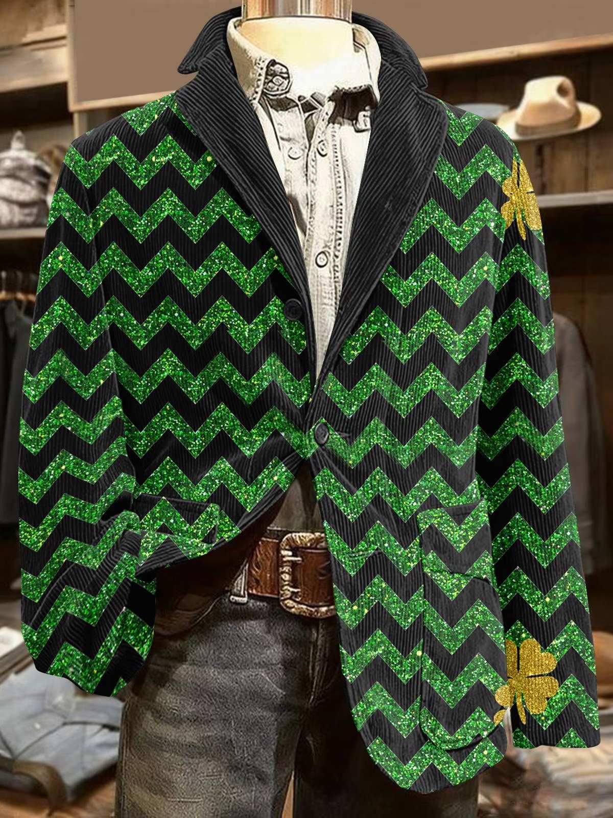 Saco St Patrick estampado casual para hombre