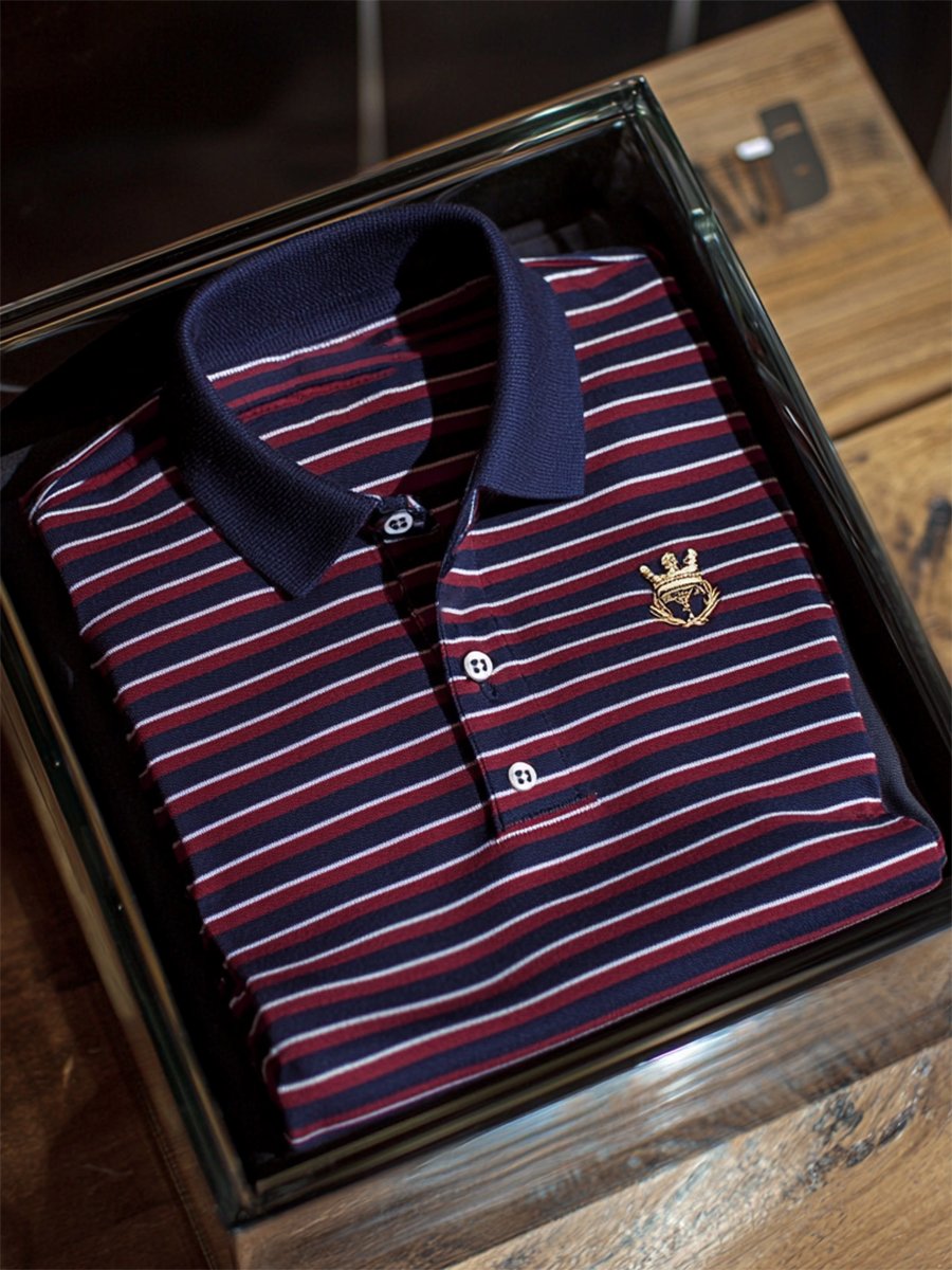 Camisa polo ejecutivo casual Button de manga corta para hombre