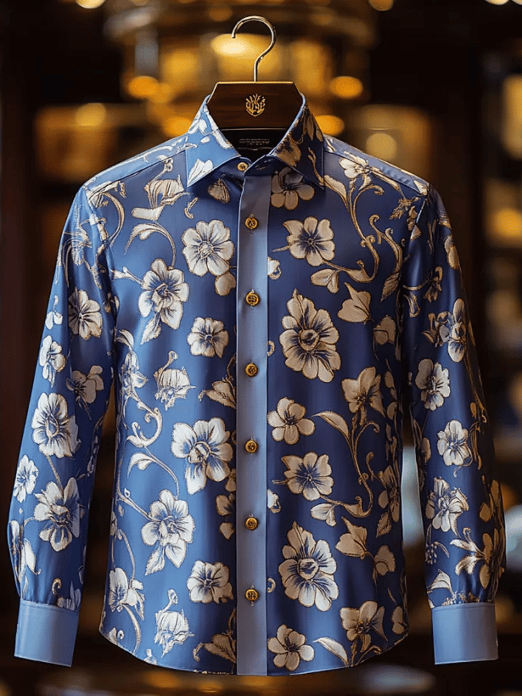 Camisa de lujo ejecutivo de manga larga para hombre