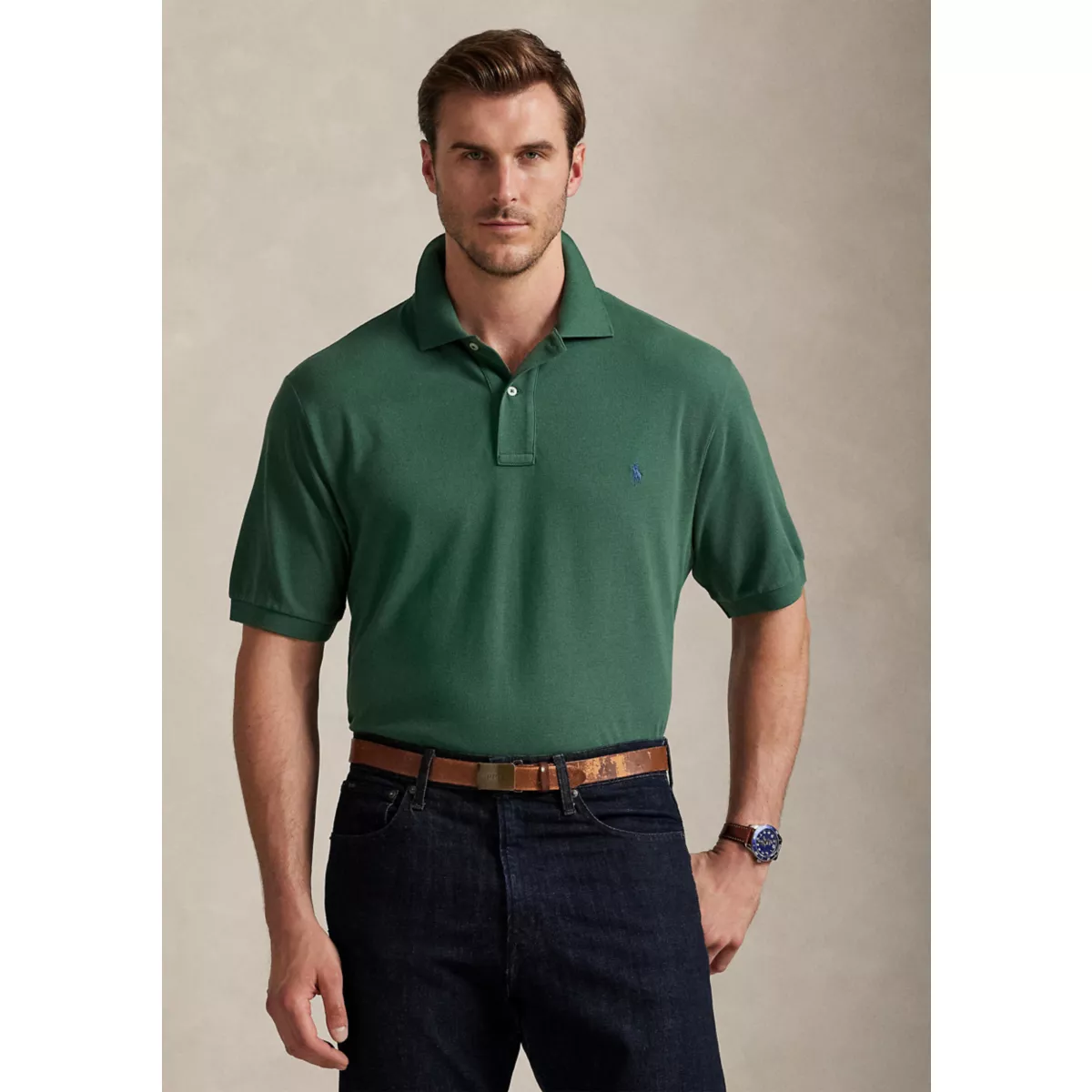 Big & Tall The Iconic Mesh Polo Shirt - 1