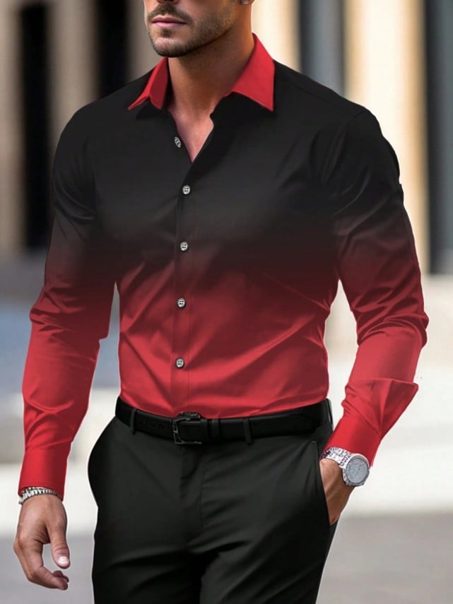 Camisa a cuadros ejecutivo casual para hombre