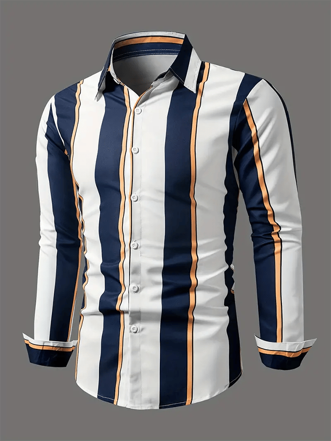 Camisa a rayas ejecutivo casual para hombre