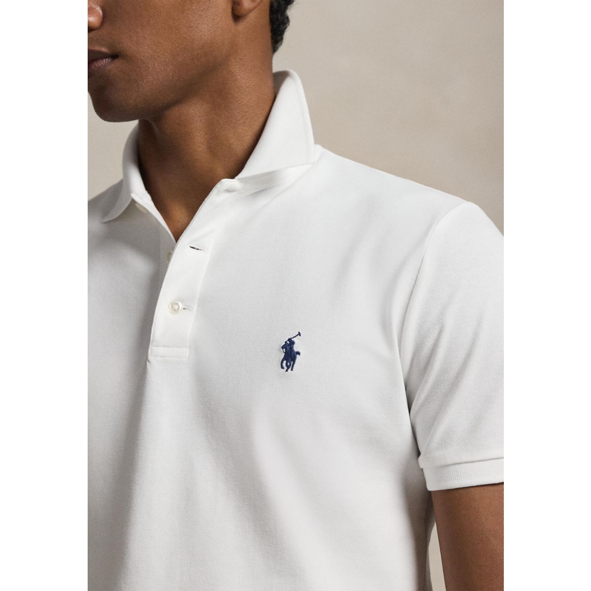 Custom Slim Fit Stretch Mesh Polo Shirt - 3
