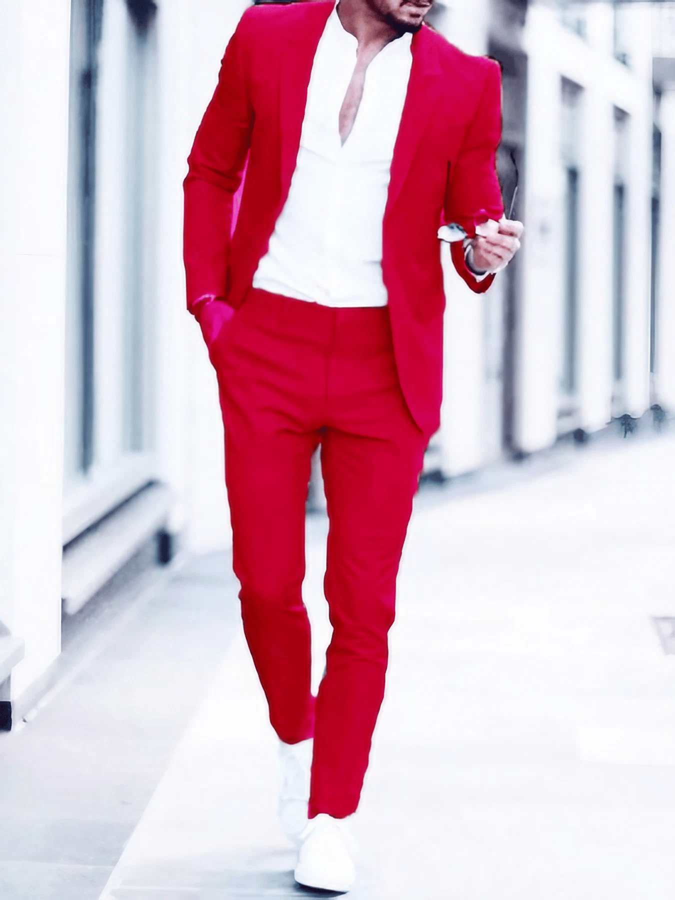 Ejecutivo Single-Breasted de color sólido Two-Piece Suit para hombre