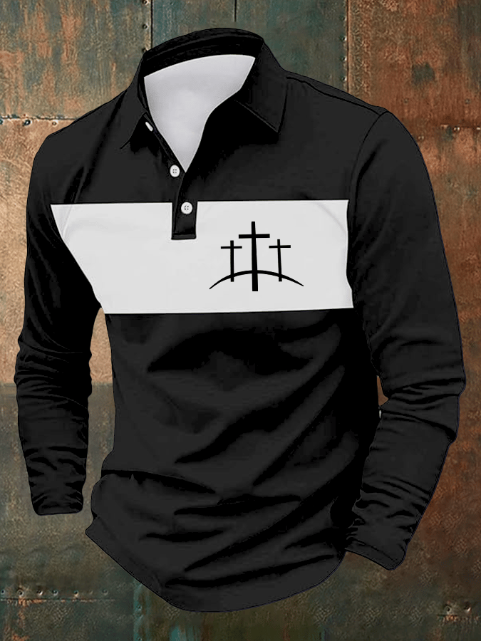 Camisa polo Faith estampado casual para hombre
