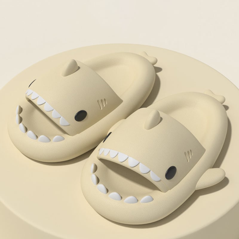 De moda Creative Cartoon Inner And Outer suave Bottom Non-Slip Shark Slippers