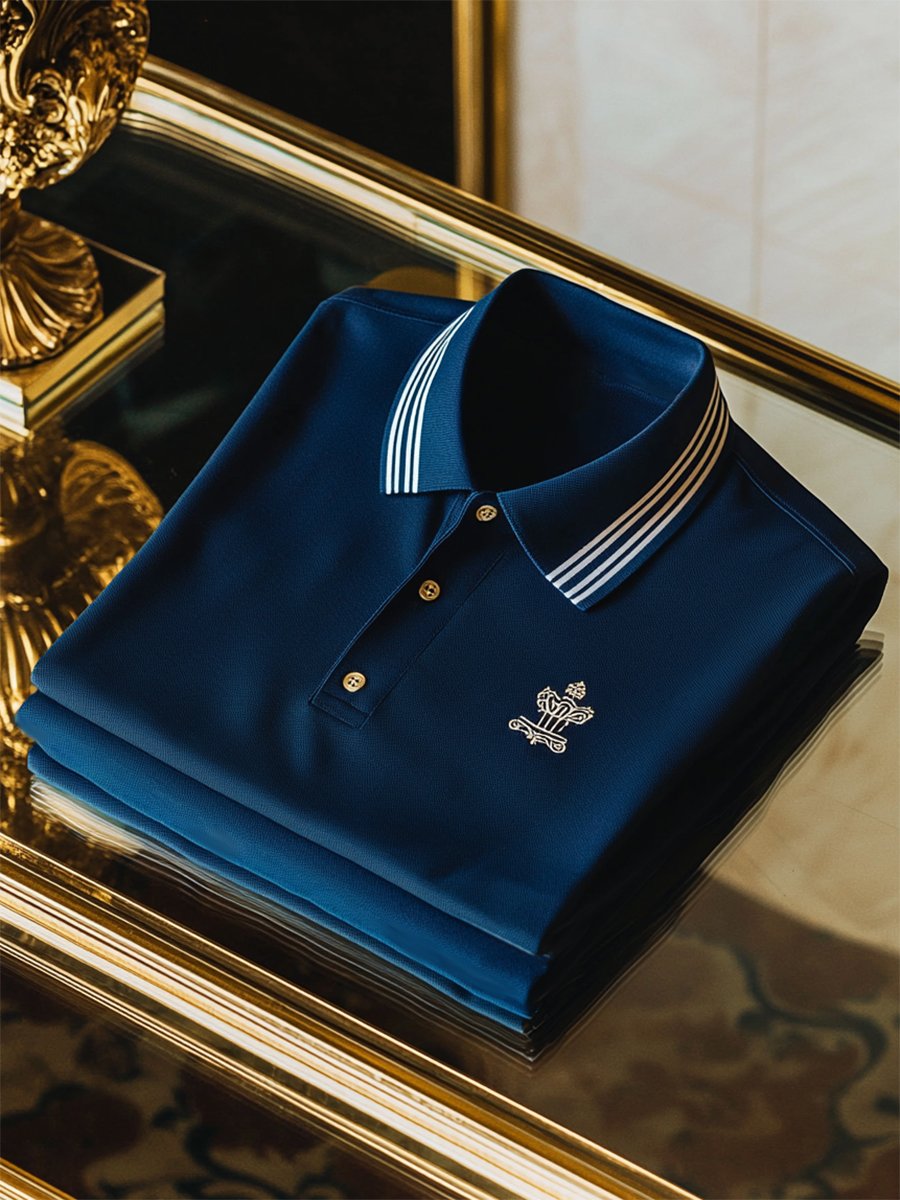Camisa polo casual ejecutivo de manga larga para hombre