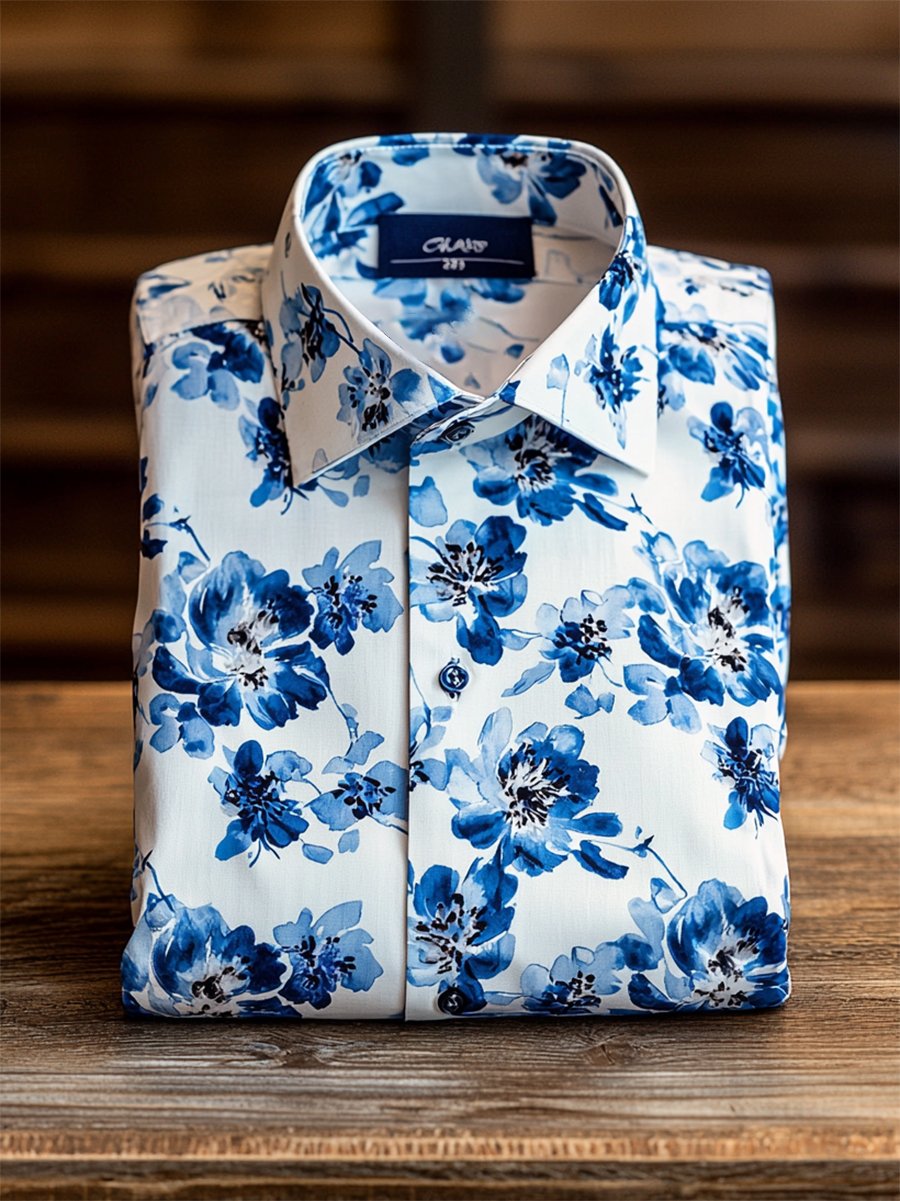 Camisa Resort casual floral Art de manga corta para hombre