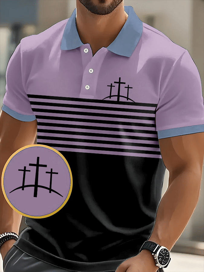Camisa polo Faith estampado casual para hombre