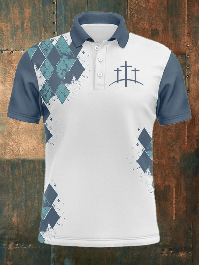 Camisa polo Faith estampado casual para hombre