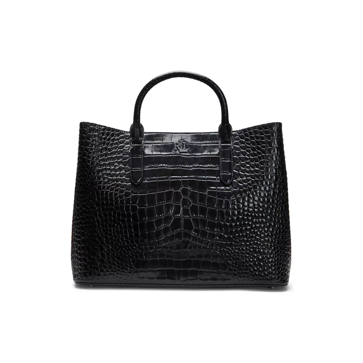 Embossed Leather Large Marcy Satchel - 1