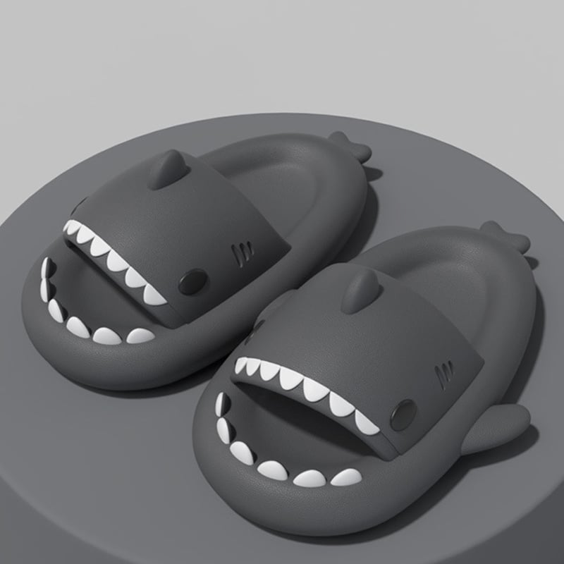 De moda Creative Cartoon Inner And Outer suave Bottom Non-Slip Shark Slippers