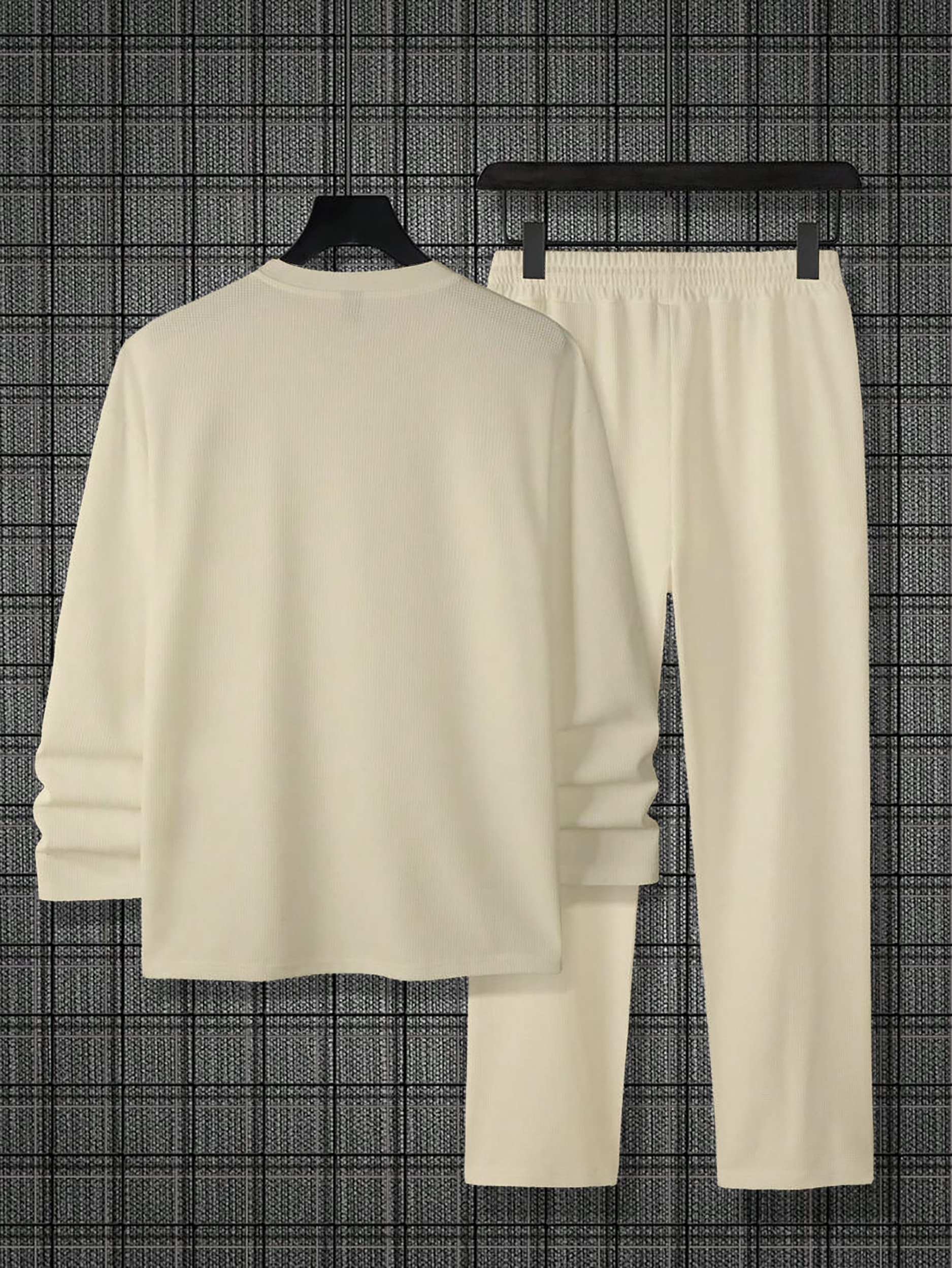 Colorblock Round Neck casual Sports Set 054 para hombre