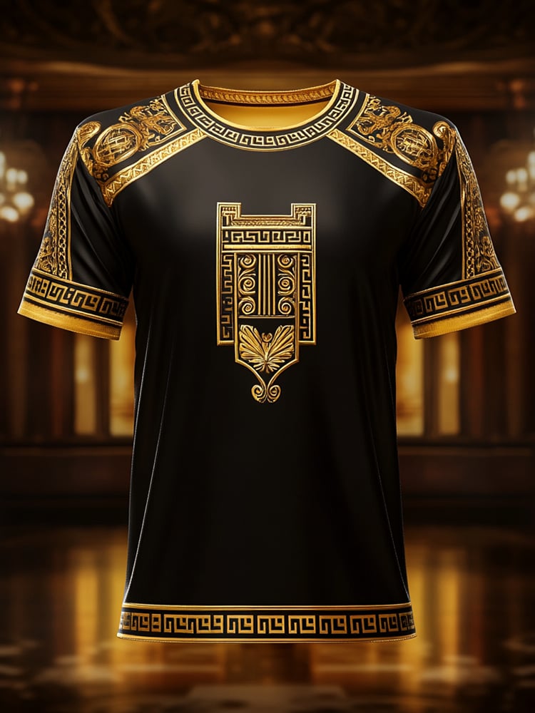 Camiseta ejecutivo Tiger estampado de manga corta para hombre