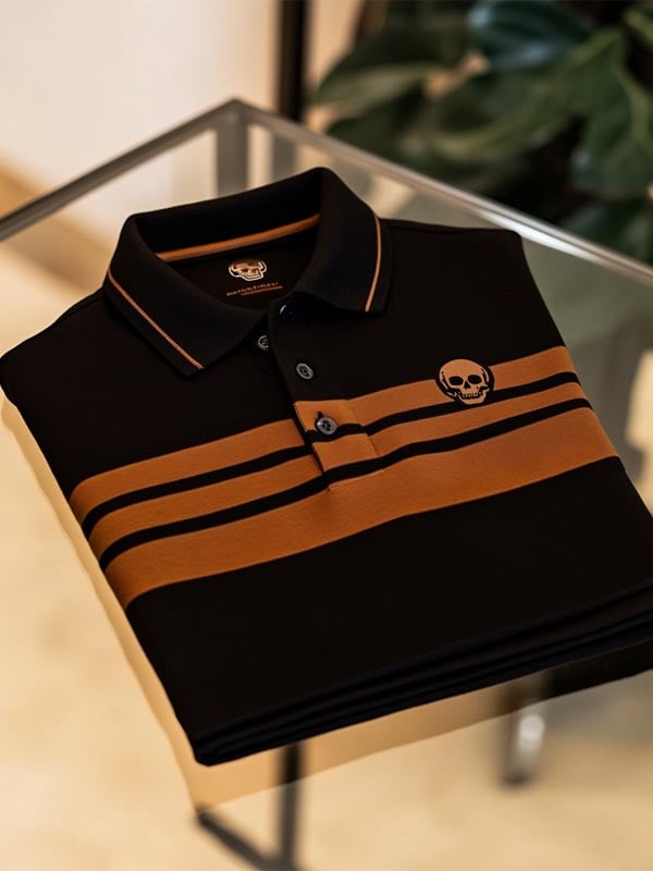 Camisa polo Check ejecutivo casual de manga corta para hombre