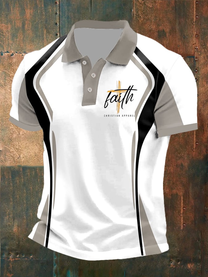 Camisa polo Faith estampado casual para hombre