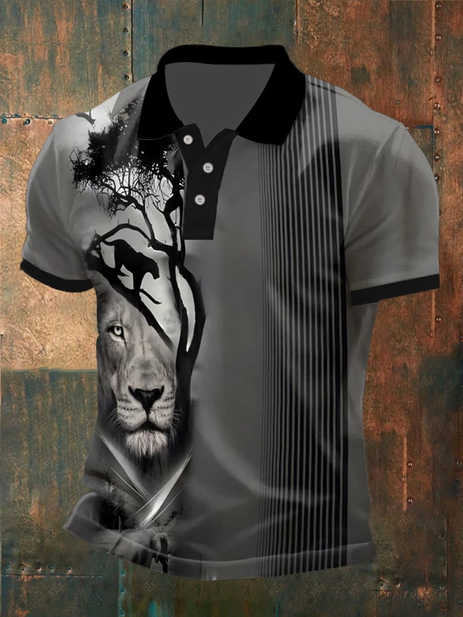Camisa polo Faith estampado Button Design para hombre