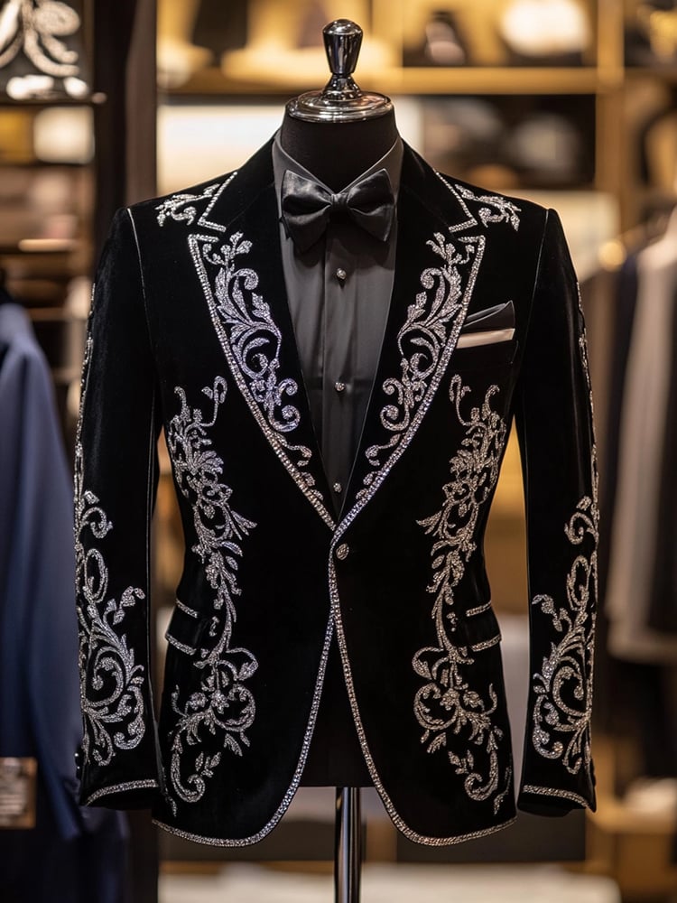 De lujo ejecutivo terciopelo sacos para hombre