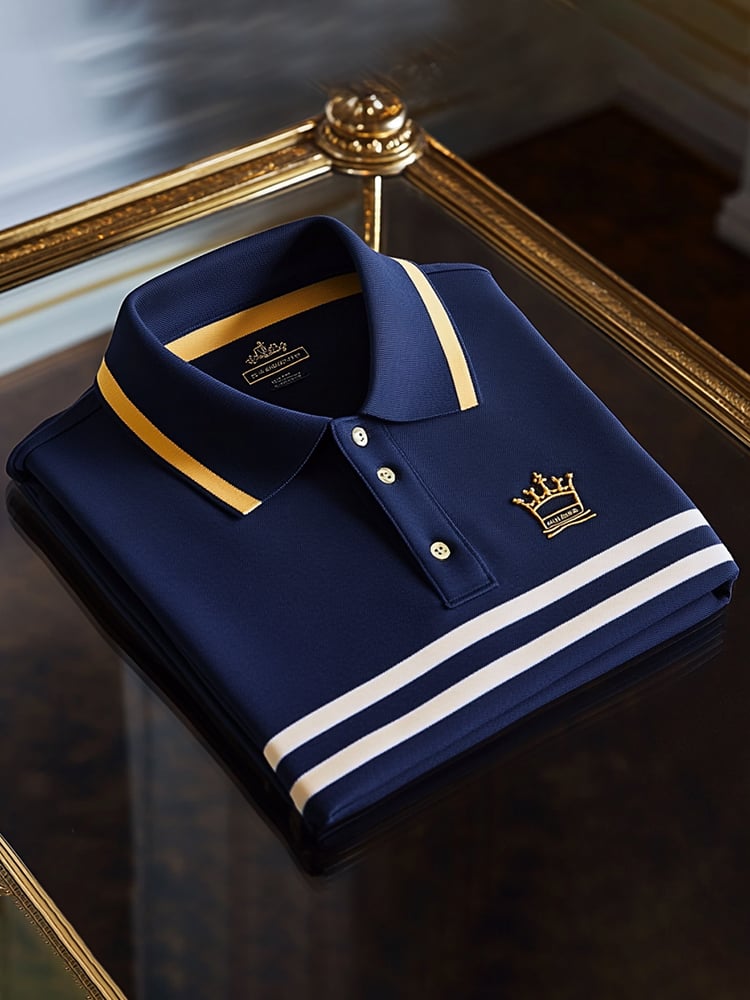 Camisa polo ejecutivo casual Button de manga corta para hombre