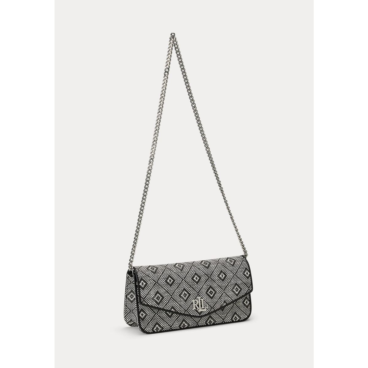 Geo-Motif Woven Straw Medium Sawyer Bag - 5