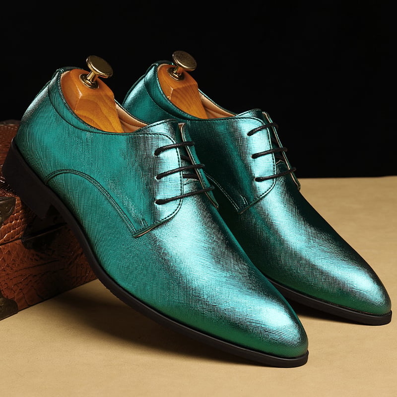 Zapatos ejecutivo casual Lace-up Pointed Toe Faux cuero para hombre