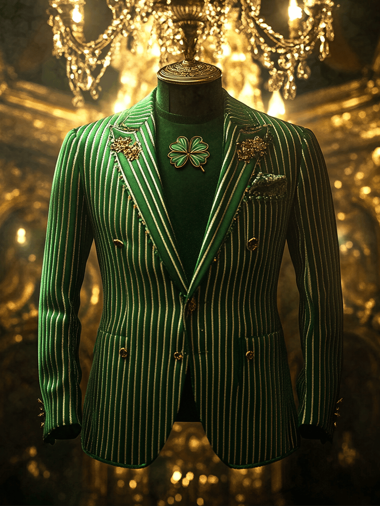 Chaqueta Green a cuadros de lujo ejecutivo Suit para hombre